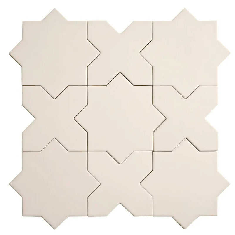 Light Gray 7x7 Matte Star Porcelain Tile (34 pack, 5.31 sq ft/case) by Apollo Tile