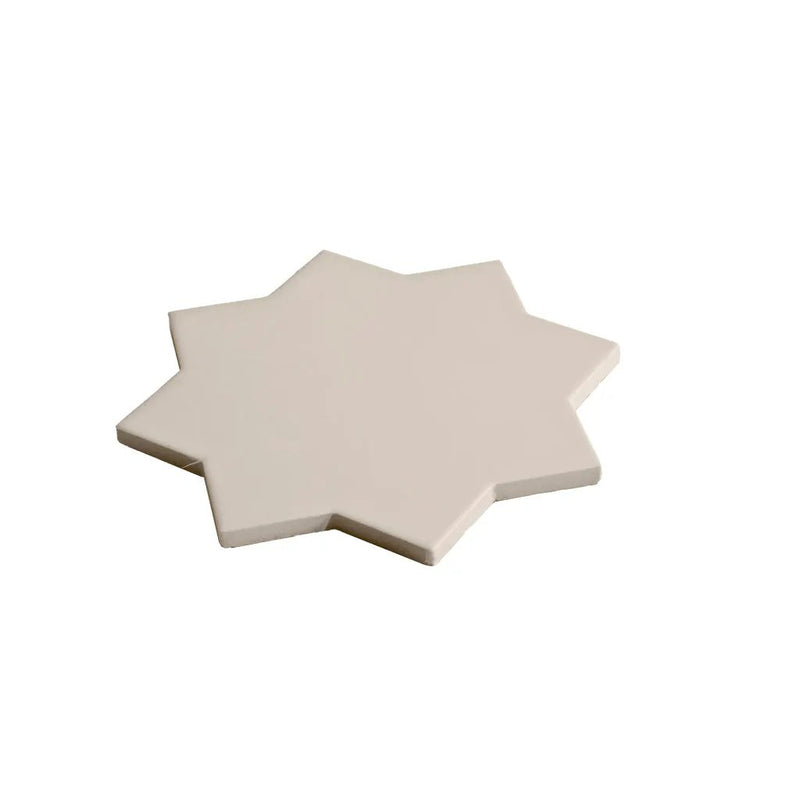 Light Gray 7x7 Matte Star Porcelain Tile (34 pack, 5.31 sq ft/case) by Apollo Tile
