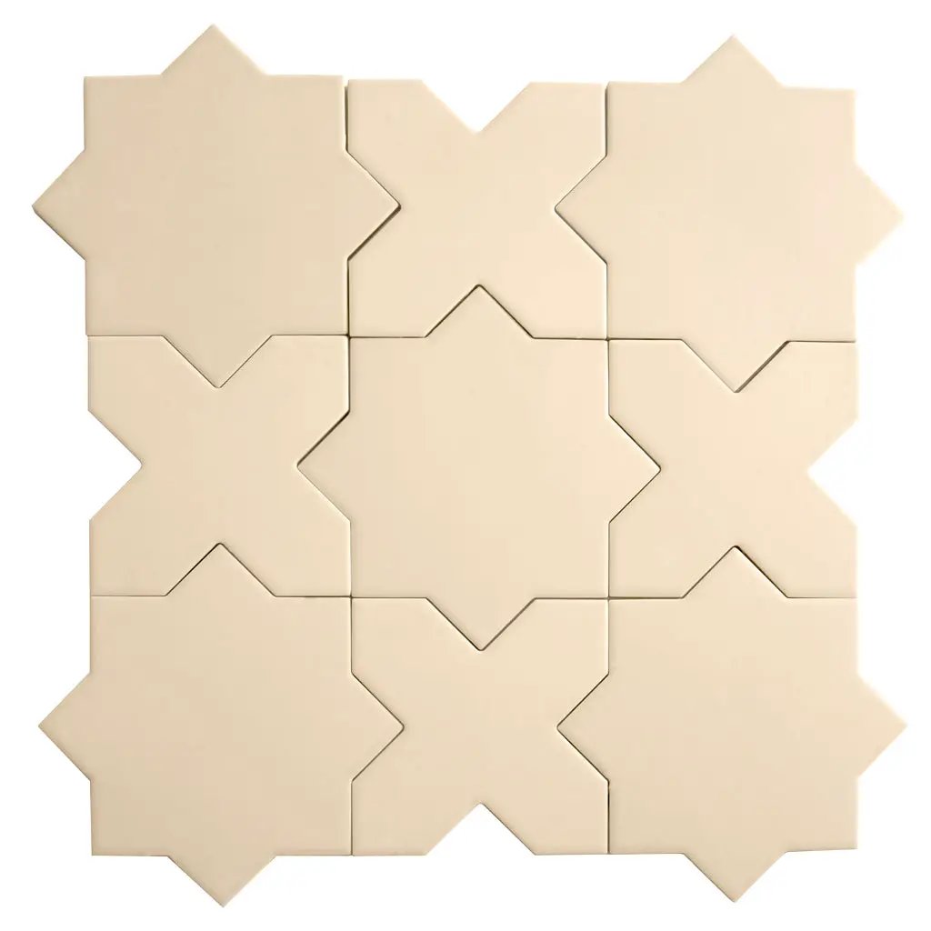 Ecru Taupe 7x7 Matte Star Porcelain Tile (34 pack, 5.31 sq ft/case) by Apollo Tile