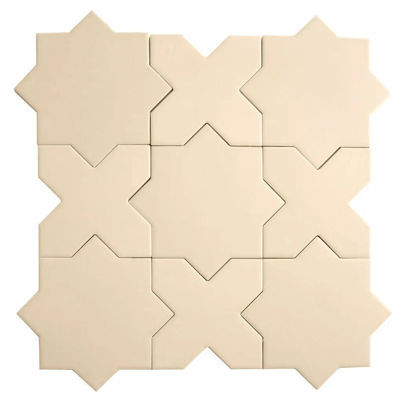 Ecru Taupe 7x7 Matte Star Porcelain Tile (34 pack, 5.31 sq ft/case) by Apollo Tile