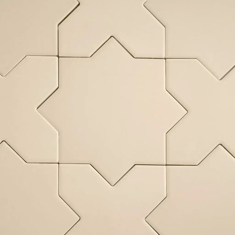 Ecru Taupe 7x7 Matte Star Porcelain Tile (34 pack, 5.31 sq ft/case) by Apollo Tile