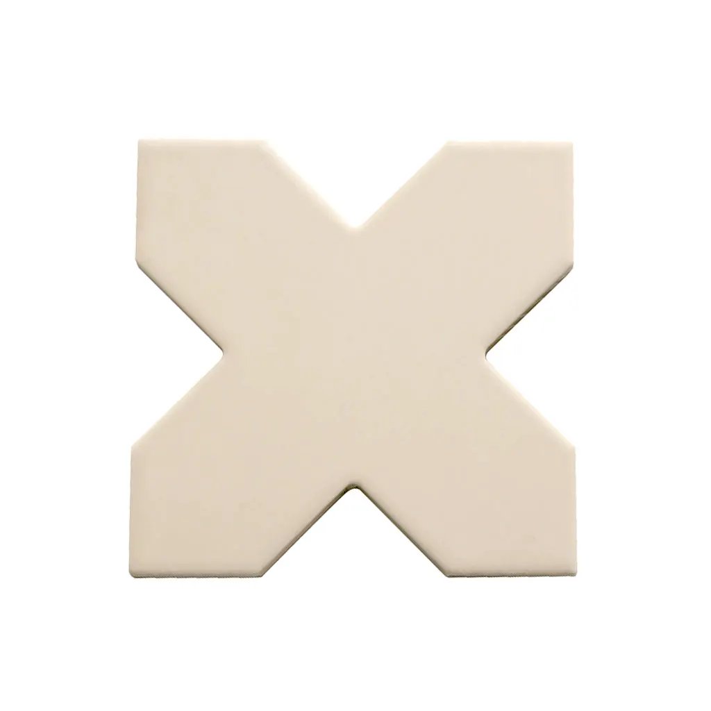 Ecru Taupe 5x5 Matte Cross Porcelain Tile (34 pack, 5.31 sq ft/case) by Apollo Tile