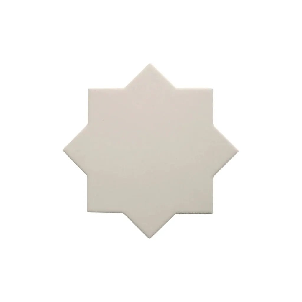 Light Gray 7x7 Matte Star Porcelain Tile (34 pack, 5.31 sq ft/case) by Apollo Tile