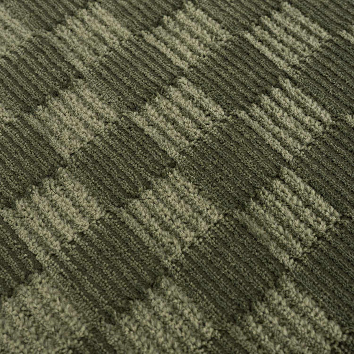 Truls 3D Checkered Washable Rug - Green, photo 8 of 14
