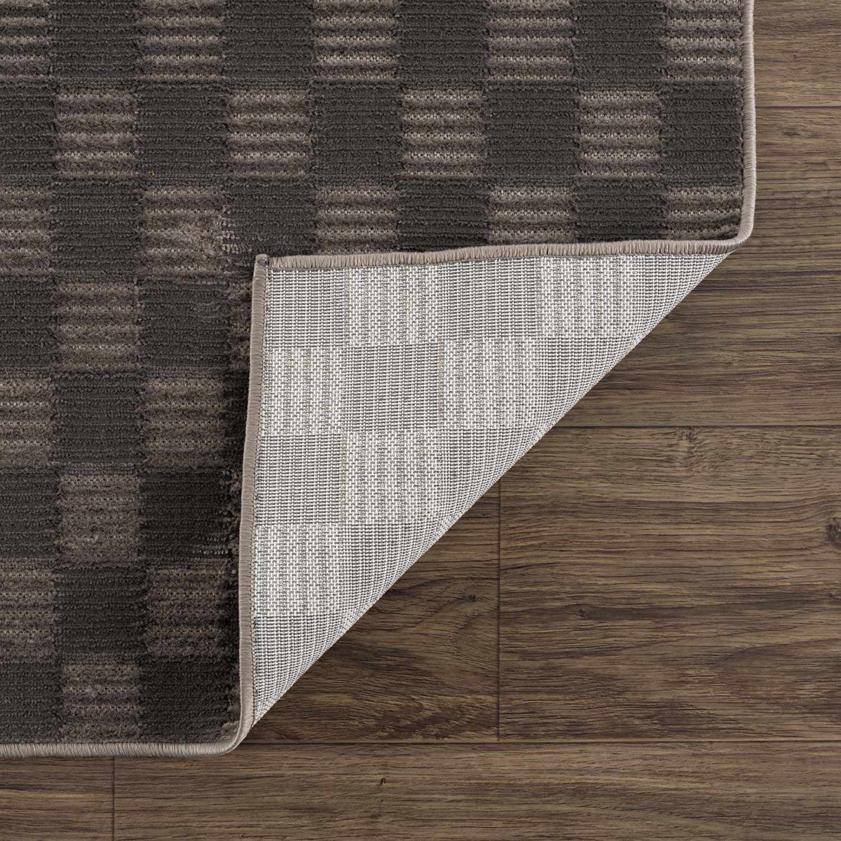 Truls 3D Checkered Washable Rug - Black, photo 11 of 14