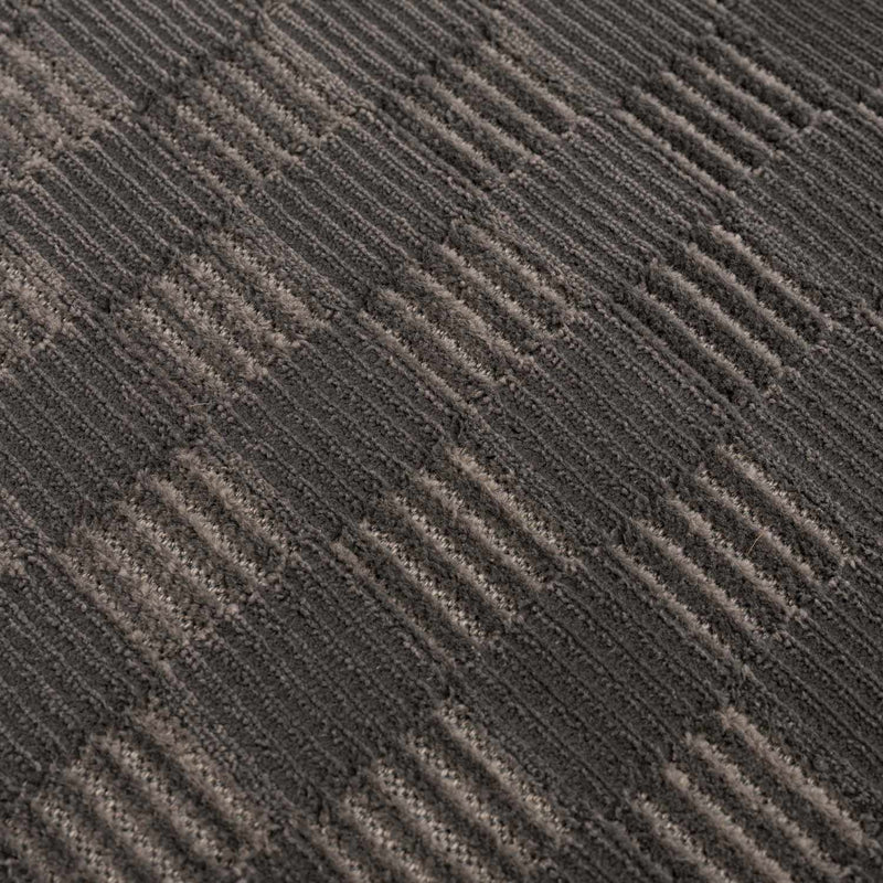 Truls 3D Checkered Washable Rug - Black by Boutique Rugs