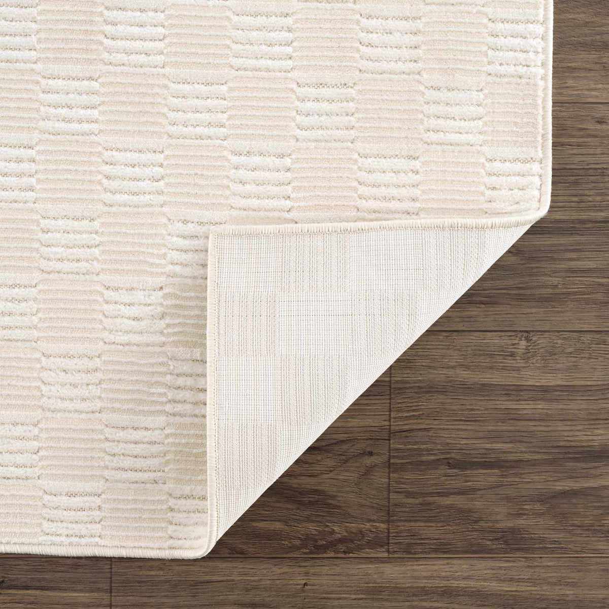 Truls 3D Checkered Washable Rug - Bone, photo 12 of 14