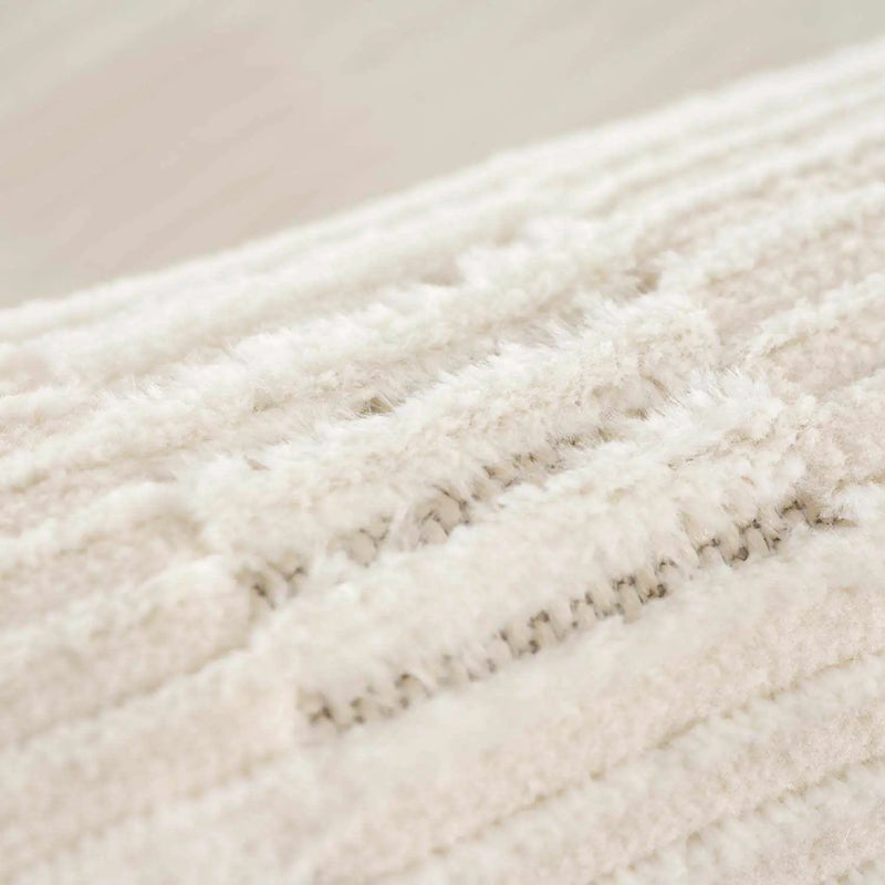 Truls 3D Checkered Washable Rug - Bone by Boutique Rugs