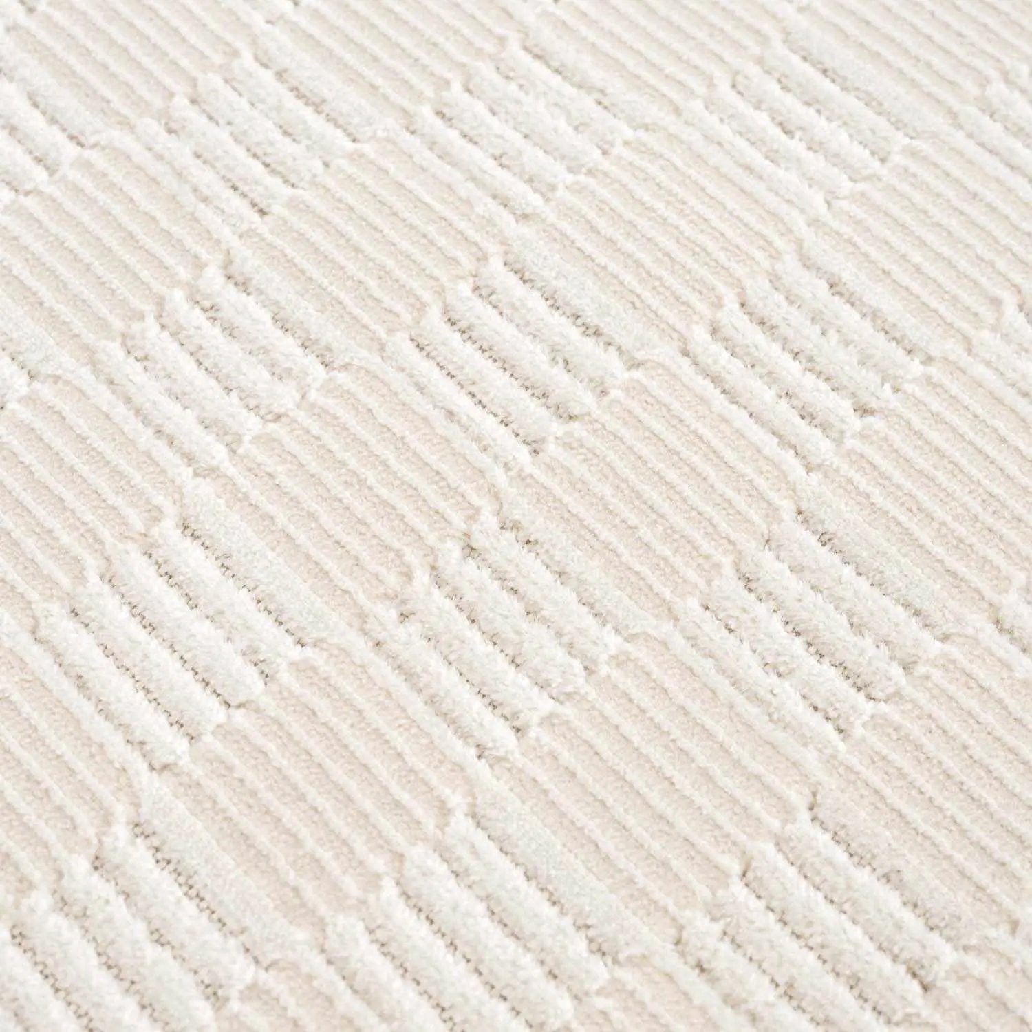 Truls 3D Checkered Washable Rug - Bone by Boutique Rugs