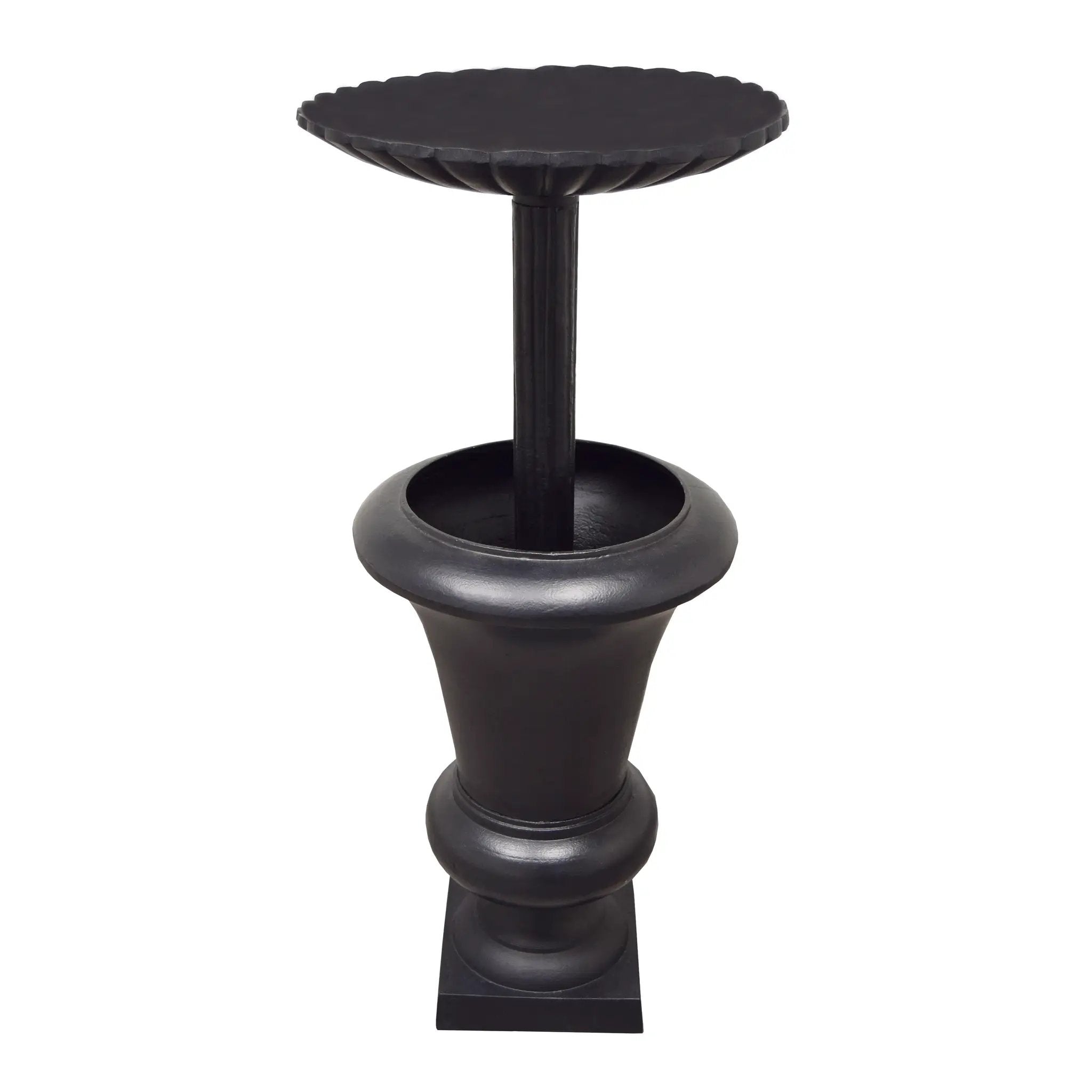 Ornate Round Cast Aluminum Metal 40-in Bird Bath Planter Vase Combo by Sharicks