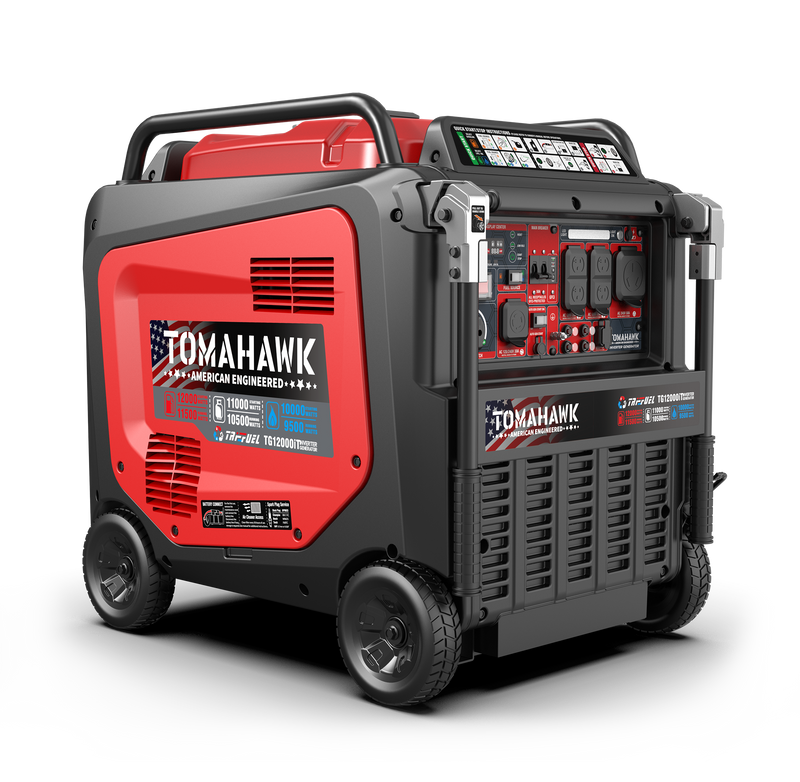12,000 Watt Tri-Fuel Inverter Generator Electric Start 120V 240V Super Quiet LPG Natural Gas Portable Residential Home Use by Tomahawk Power