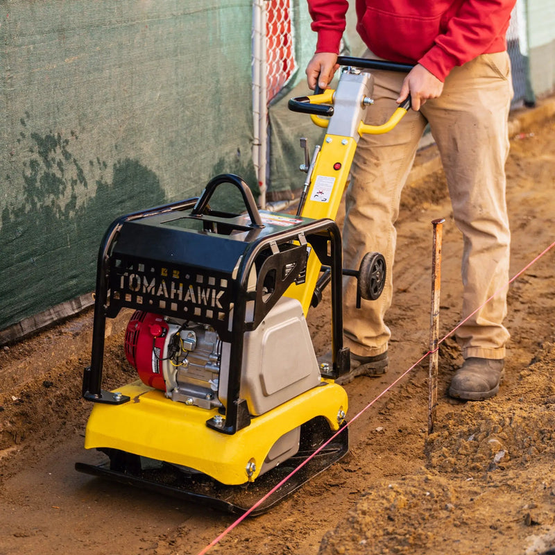 Tomahawk 6.5 HP Honda Reverse Hydraulic Plate Compactor for Soil, Aggregate, Cohesive Compaction by Tomahawk Power