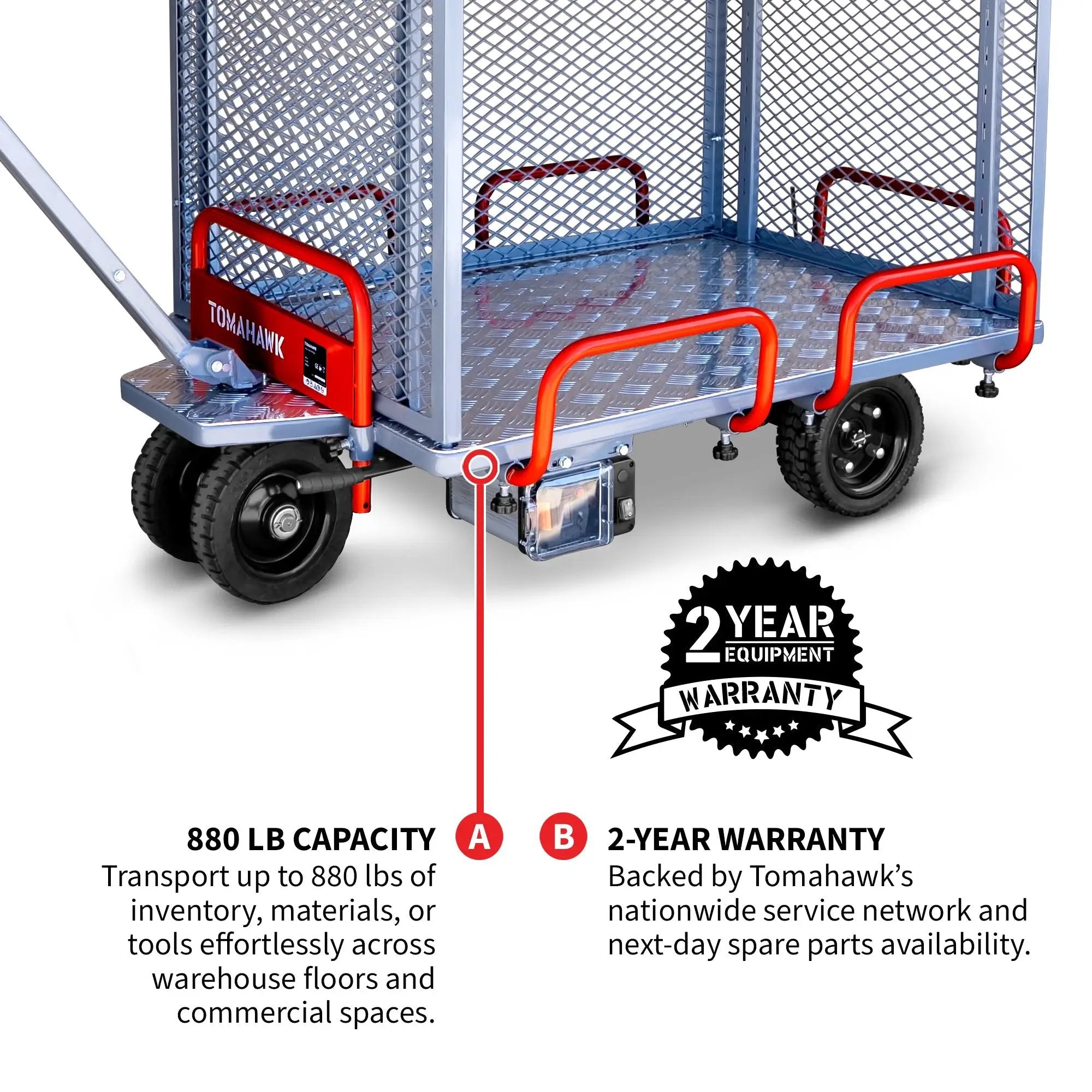 Powered Stock Picker 400kg Capacity for Warehouses, Shops & Material Handling by Tomahawk Power