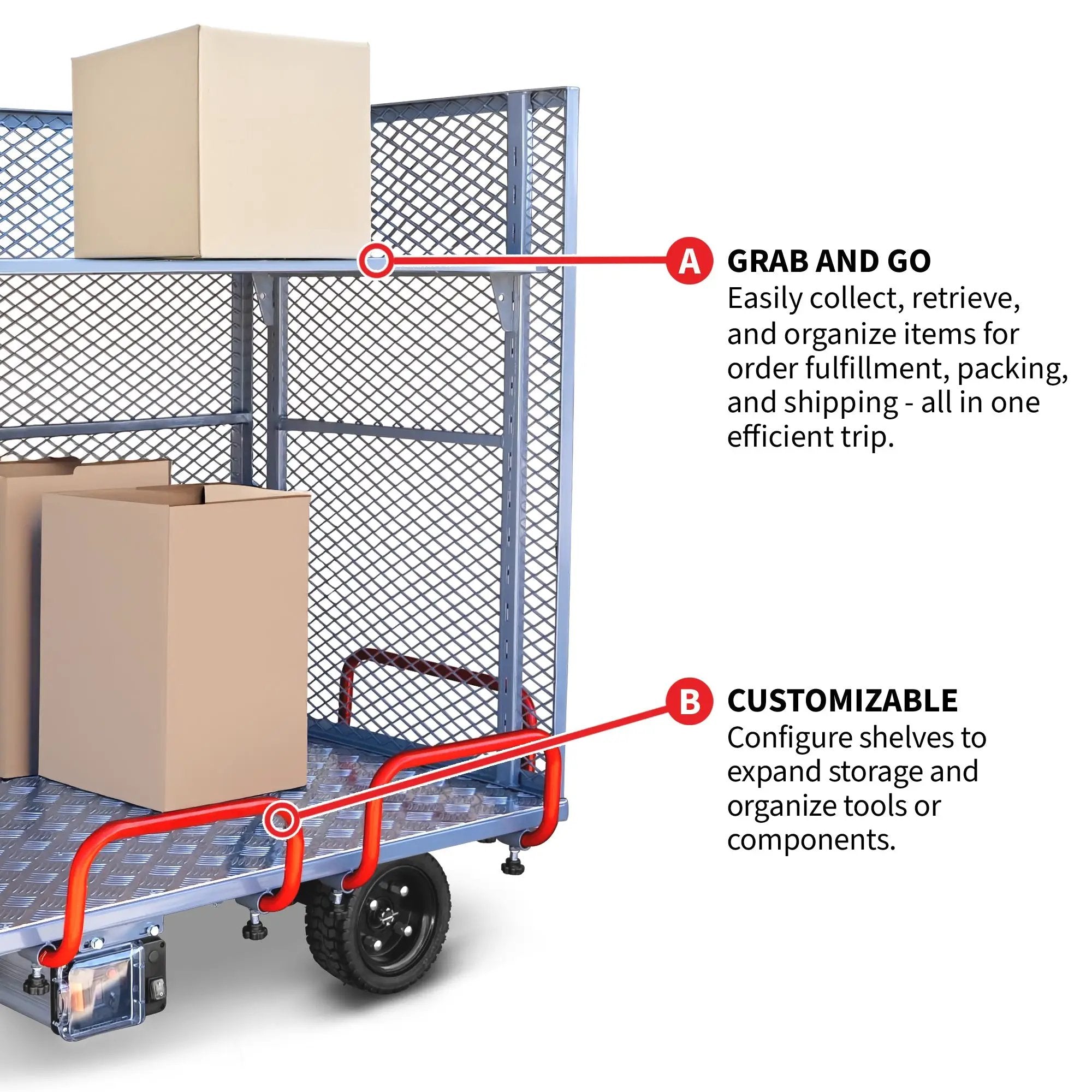 Powered Stock Picker 400kg Capacity for Warehouses, Shops & Material Handling by Tomahawk Power