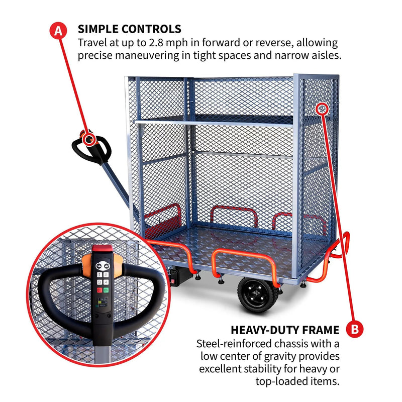 Powered Stock Picker 400kg Capacity for Warehouses, Shops & Material Handling by Tomahawk Power