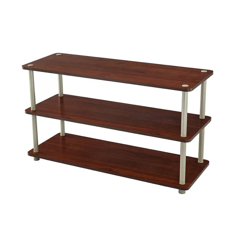 Dark Cherry 3-Shelf Modern Shoe Rack - Holds up to 12 Pair of Shoes by HomePacific