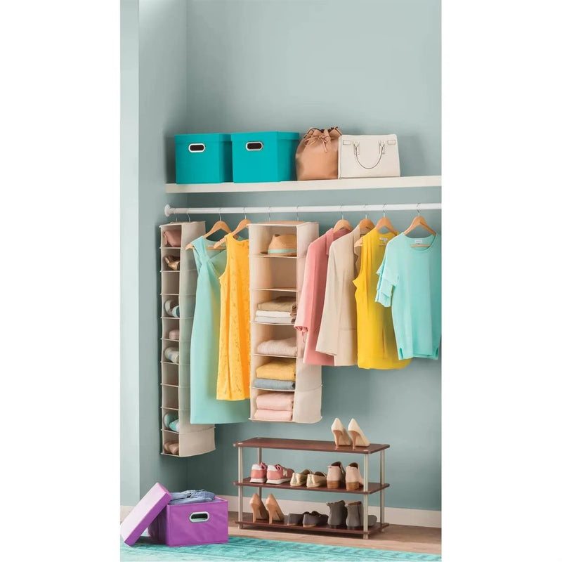 Dark Cherry 3-Shelf Modern Shoe Rack - Holds up to 12 Pair of Shoes by HomePacific
