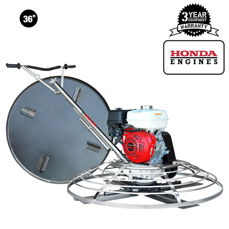 36" Concrete Power Trowel 5.5HP Honda with Float Pan Cement Finishing Tool by Tomahawk Power