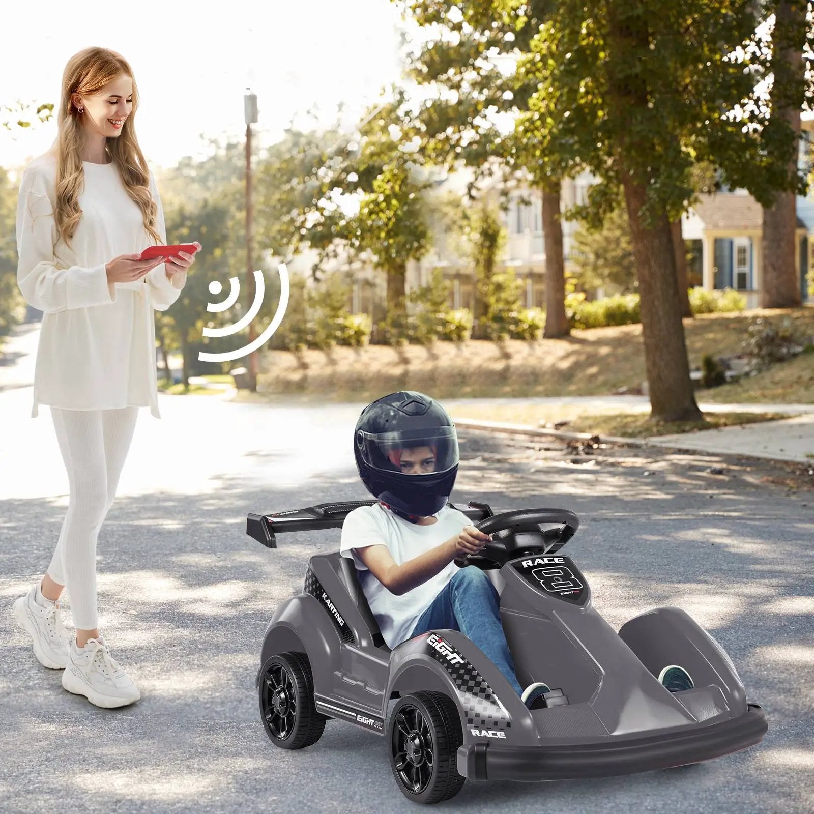 6V Kids Ride On Go Cart with Remote Control and Safety Belt by DirectDeals