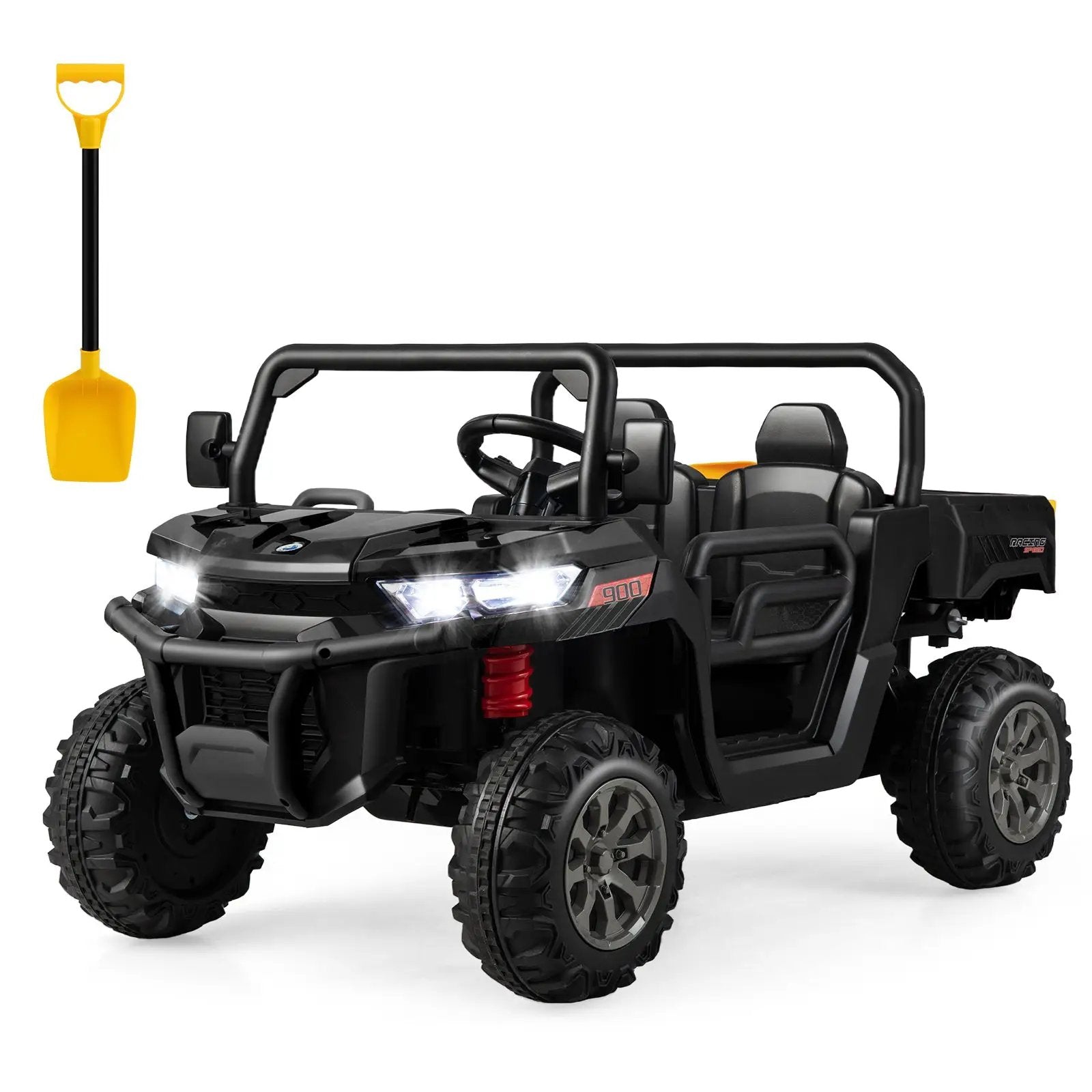 12V 2-Seater Kids Ride On Dump Truck with Dump Bed and Shovel by DirectDeals