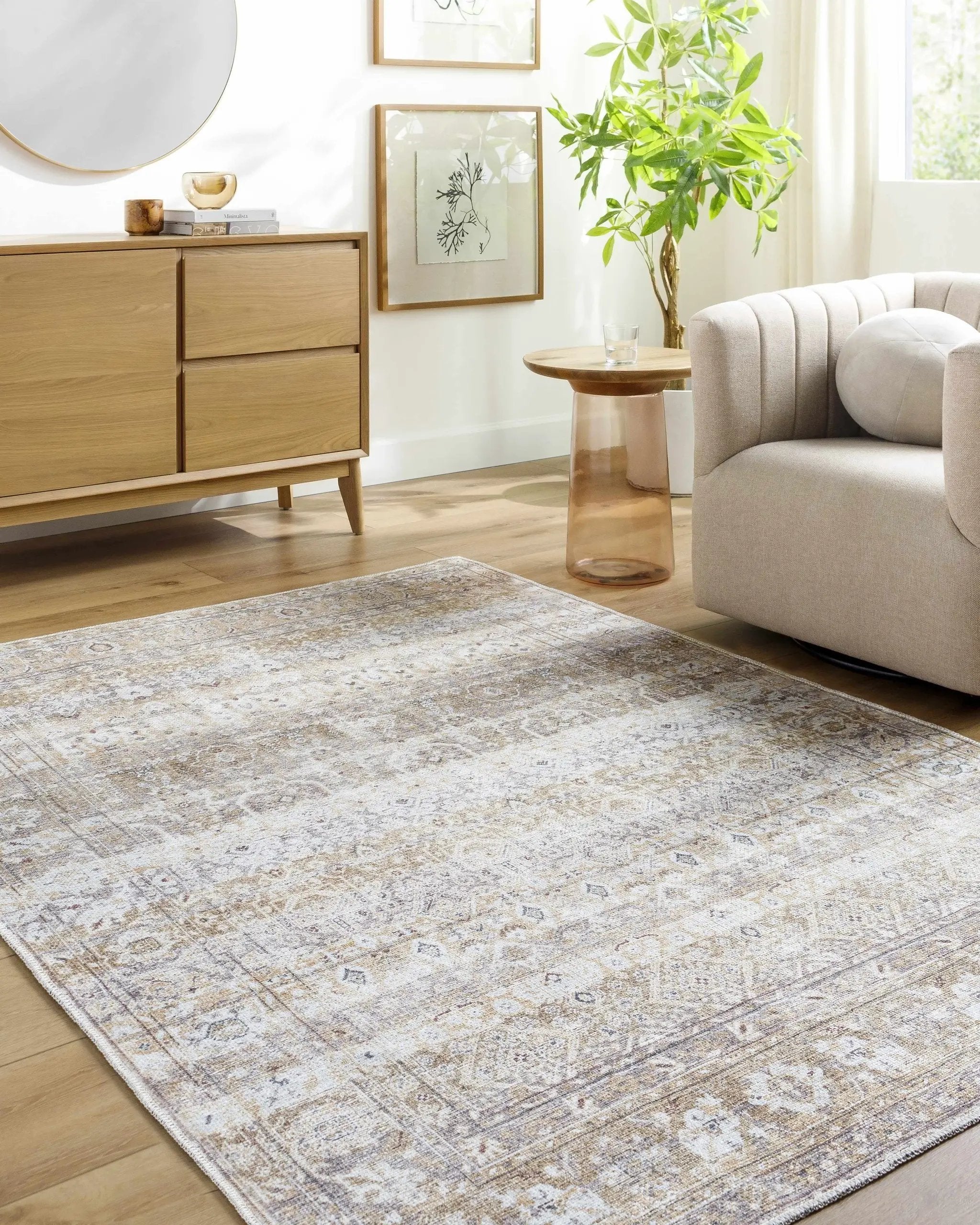 Tywin Vintage Flat Pile Washable Rug by Boutique Rugs