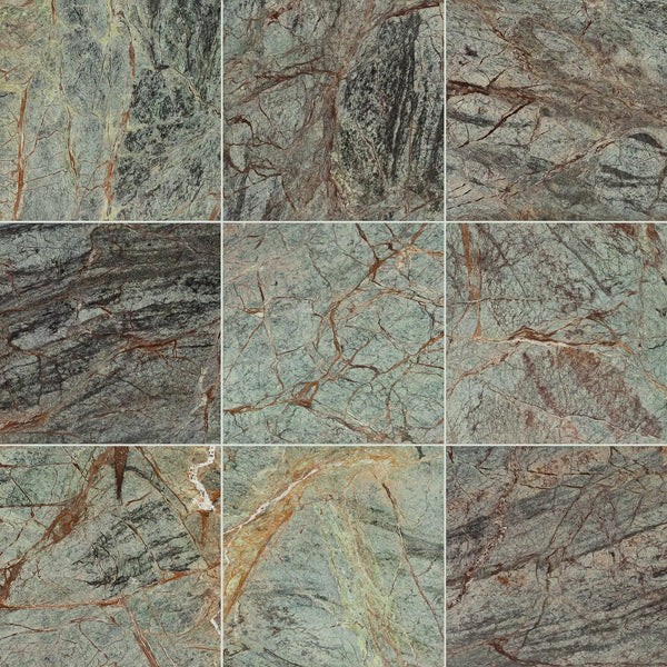 Rain Forest Polished Marble Tiles 12x12, photo 2 of 5