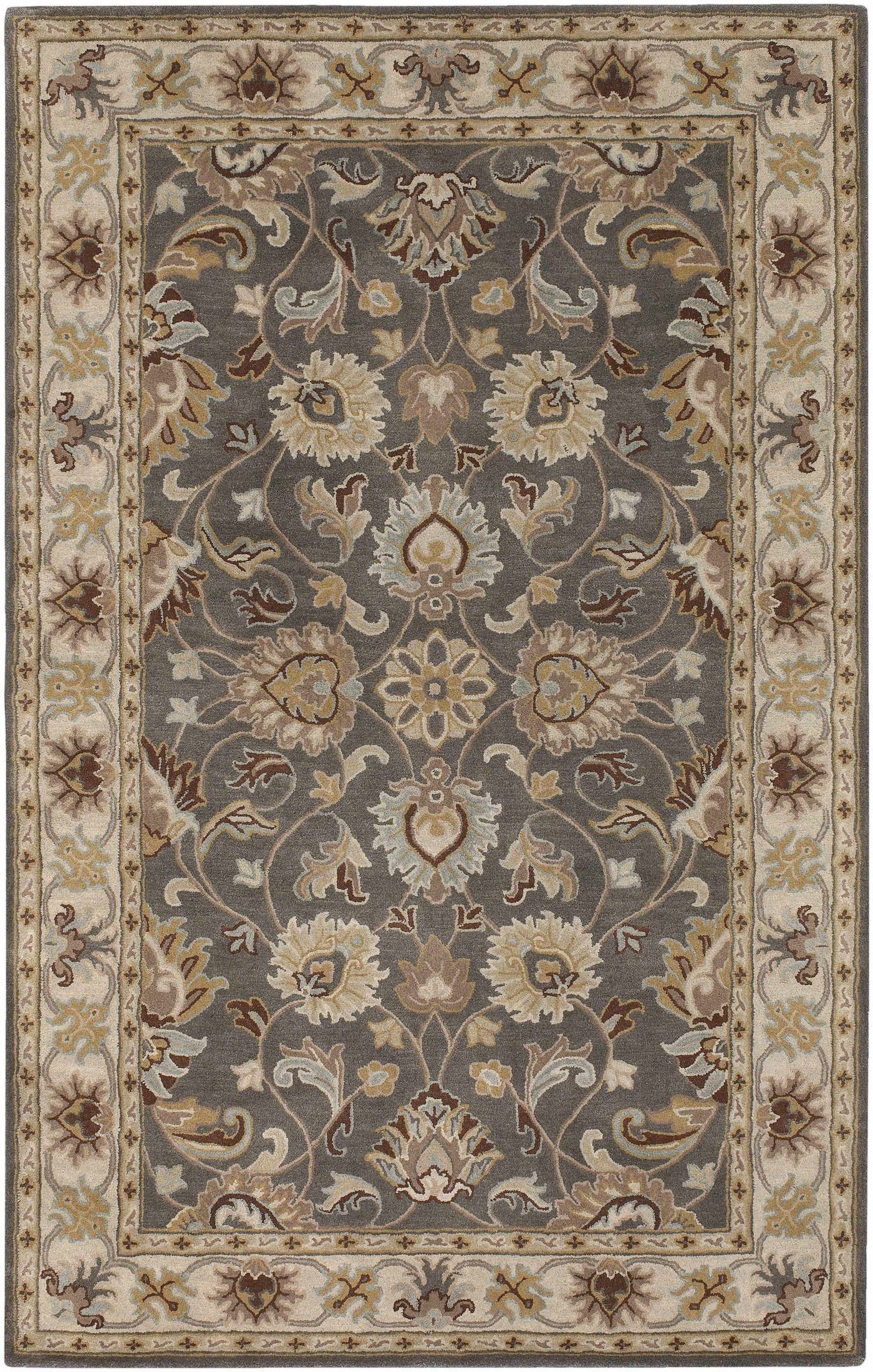 Cherryfield Hand Tufted Taupe Wool Rug by Boutique Rugs