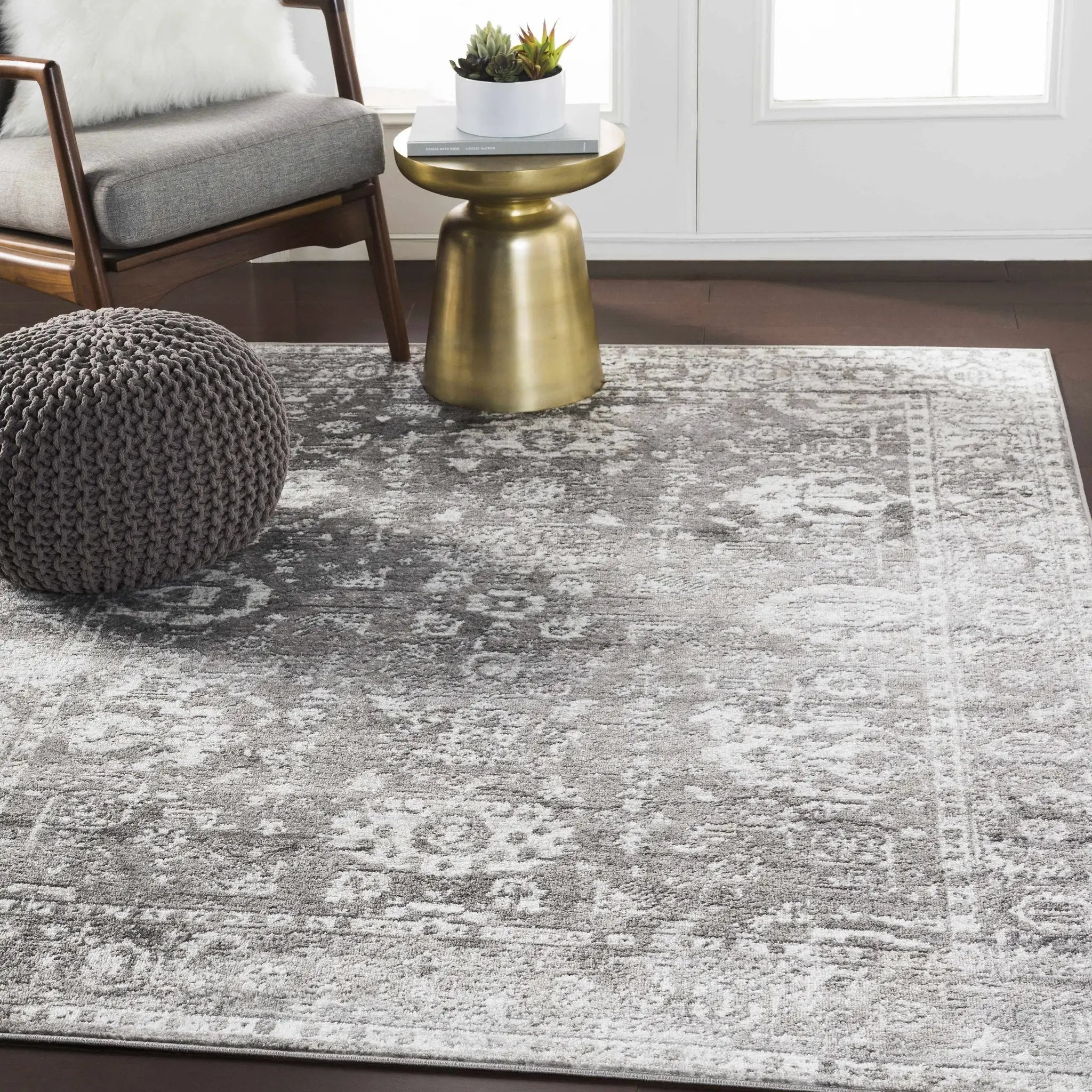 Tripp Distressed Gray Rug by Boutique Rugs