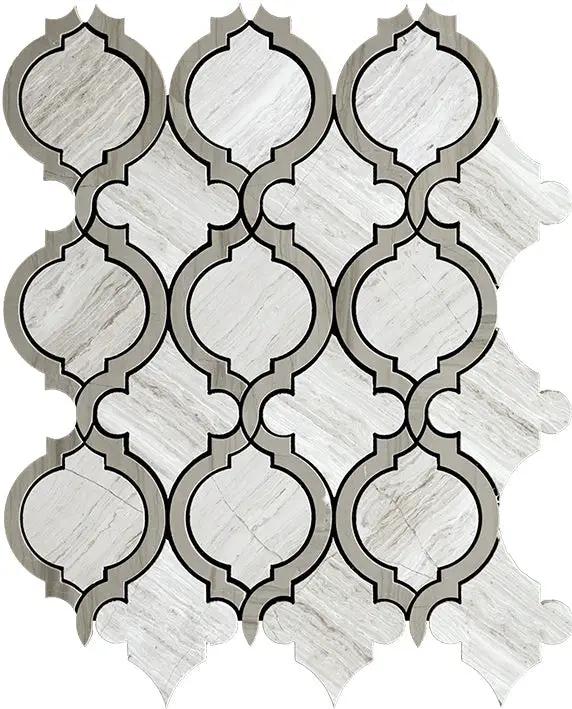 5-Pack Grey 12-in x 12-in Polished Natural Stone Honeycomb Wood Look Floor and Wall Tile by Apollo Tile