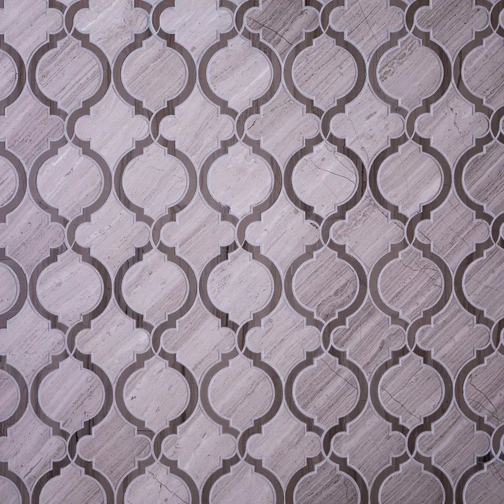 5-Pack Grey 12-in x 12-in Polished Natural Stone Honeycomb Wood Look Floor and Wall Tile by Apollo Tile