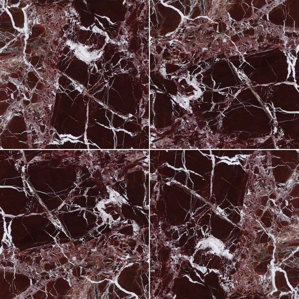 Rosso Levanto Polished Marble Tiles 12x12