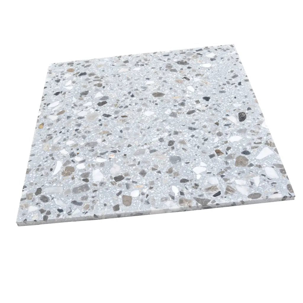 Gray Beige 24x24 Honed Square Terrazzo Large Format Tile (2 pack, 7.75 sq ft/case) by Apollo Tile