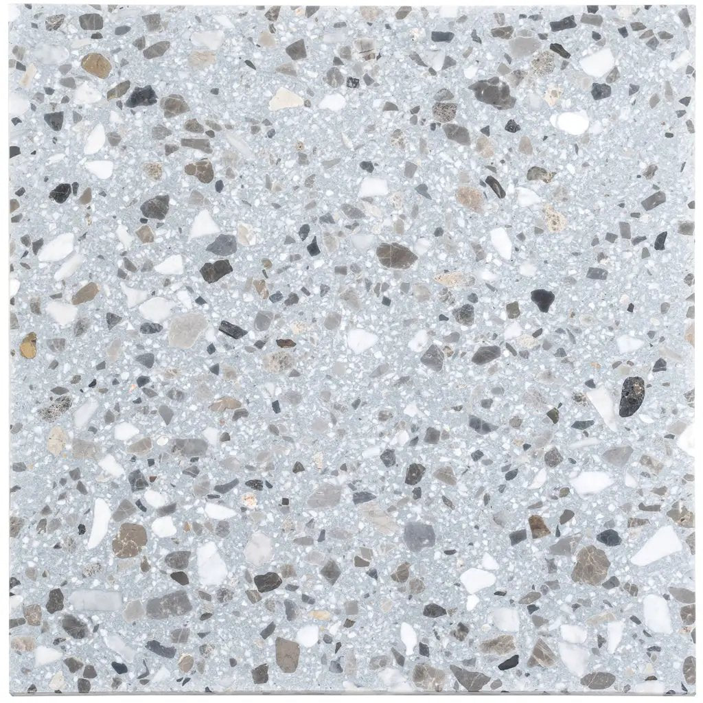 Gray Beige 24x24 Honed Square Terrazzo Large Format Tile (2 pack, 7.75 sq ft/case) by Apollo Tile