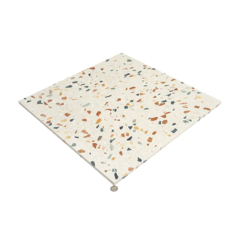 Beige Gold 24x24 Honed Square Terrazzo Large Format Tile (2 pack, 7.75 sq ft/case) by Apollo Tile