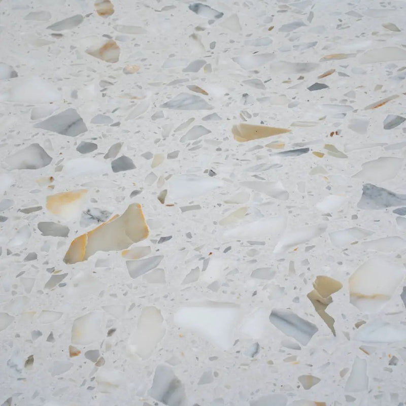 White Gold 24x24 Honed Square Terrazzo Large Format Tile (2 pack, 7.75 sq ft/case) by Apollo Tile