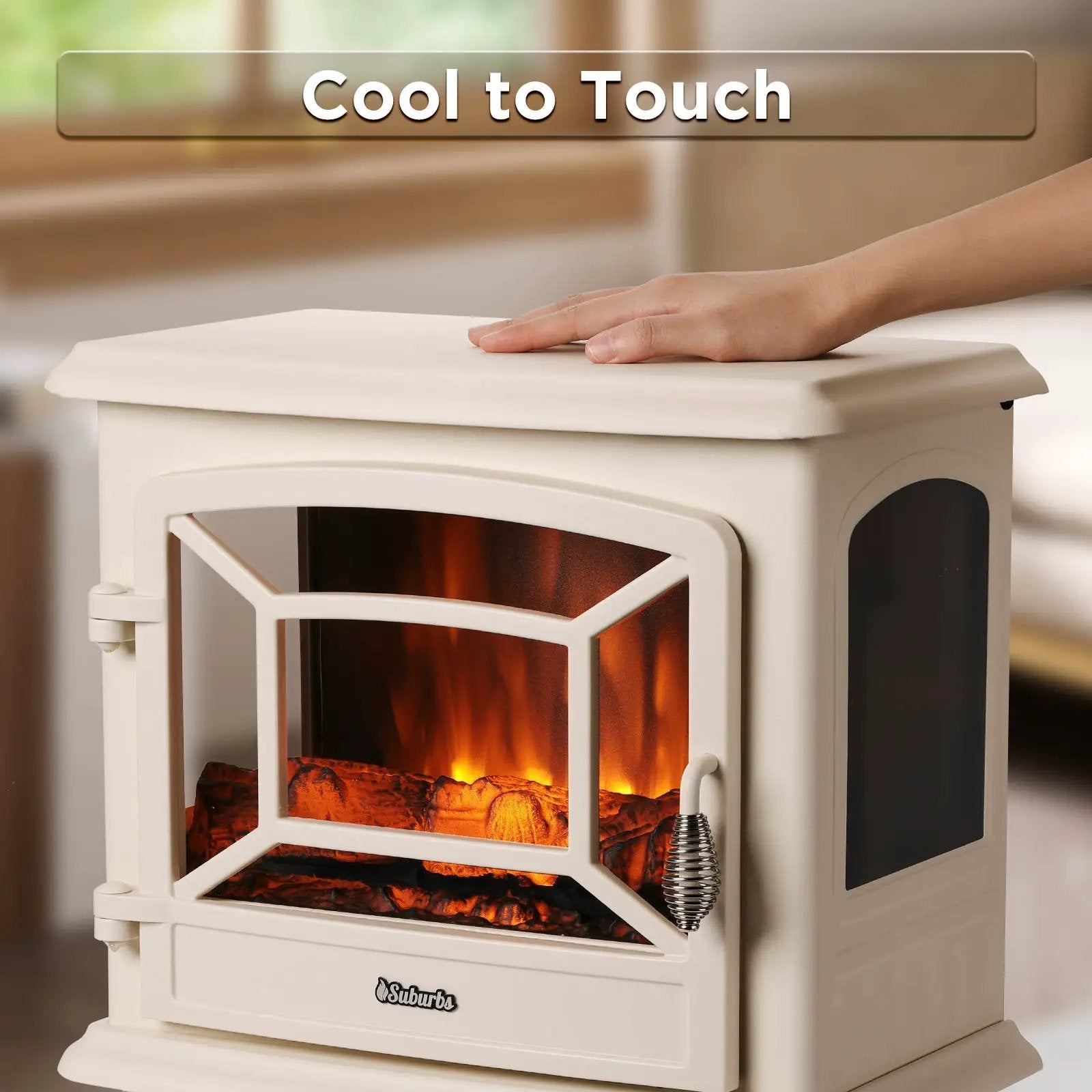 Suburbs TS20-SD Electric Fireplace Stove Heater with Sound by TURBRO