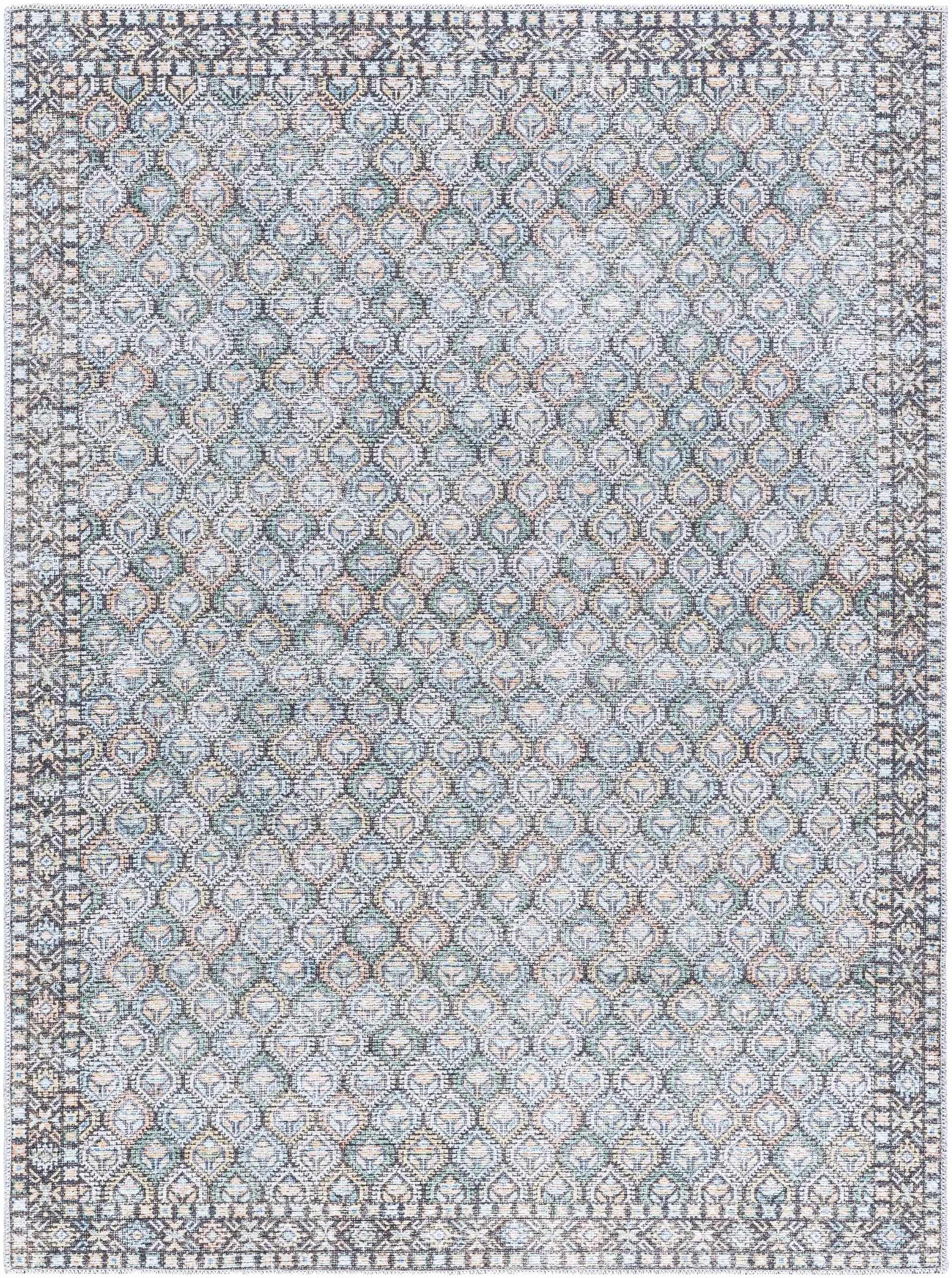 Telma Medium Green Washable Area Rug by Boutique Rugs