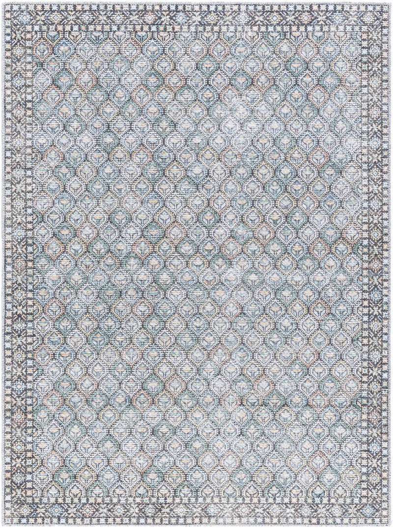 Telma Medium Green Washable Area Rug by Boutique Rugs