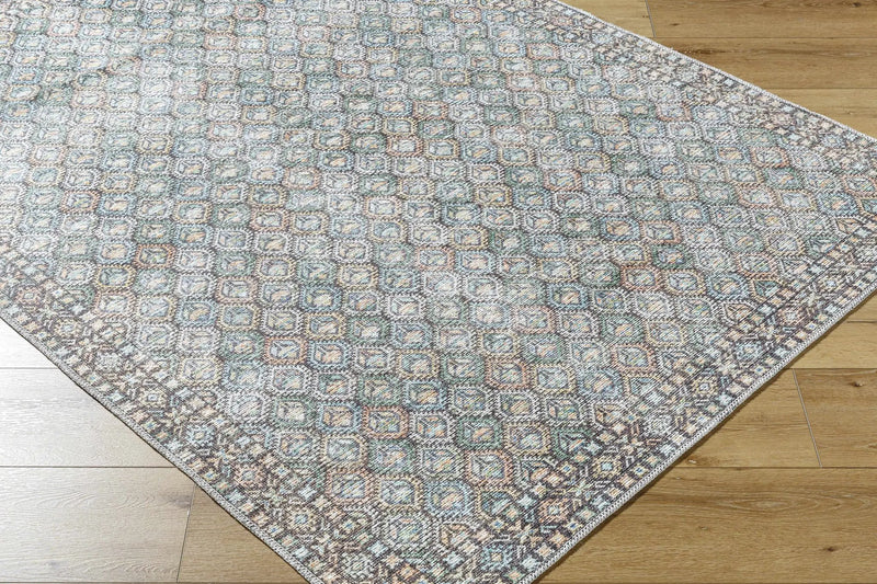 Telma Medium Green Washable Area Rug by Boutique Rugs