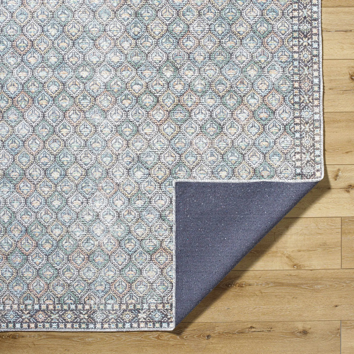Telma Medium Green Washable Area Rug, photo 5 of 10
