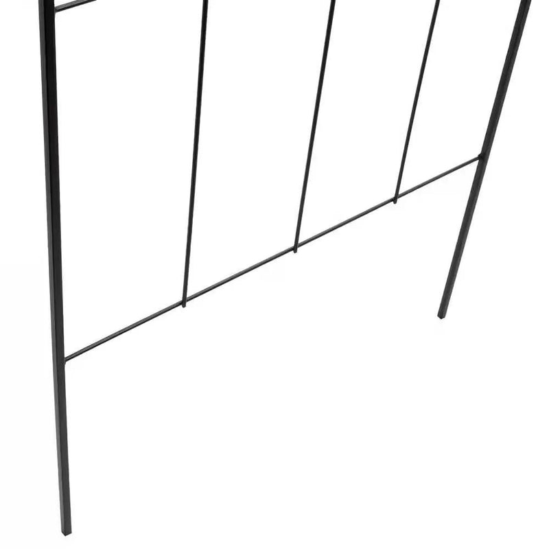 Modern 6-Ft Outdoor Metal Garden Trellis with Black Powder Coated Finish by HomePacific