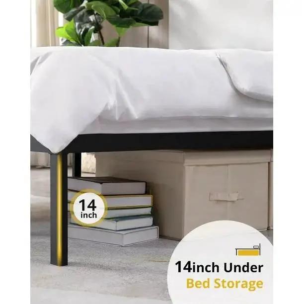Twin size 16-inch Heavy Duty Metal Bed Frame with 3,000 lbs Weight Capacity by HomePacific