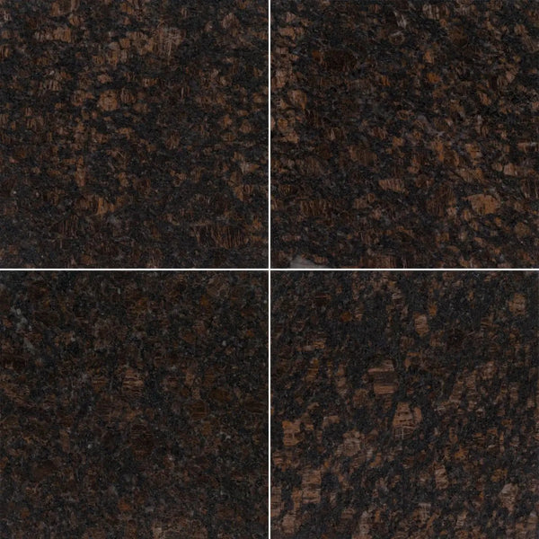 Tan Brown Polished Granite Tiles 12x12