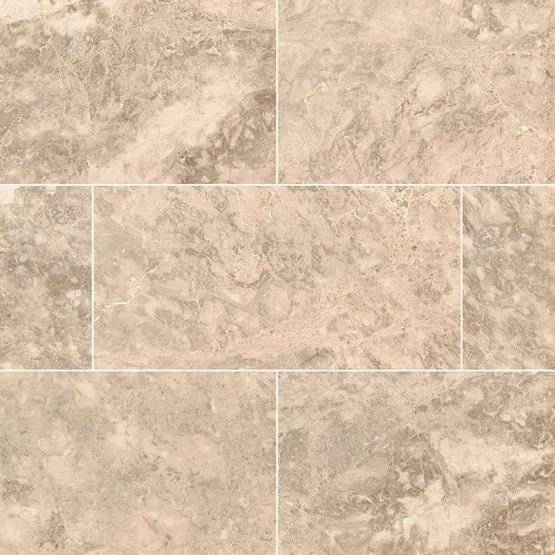 Crema Cappuccino Polished Marble Tiles 12x24 by MSI Surfaces
