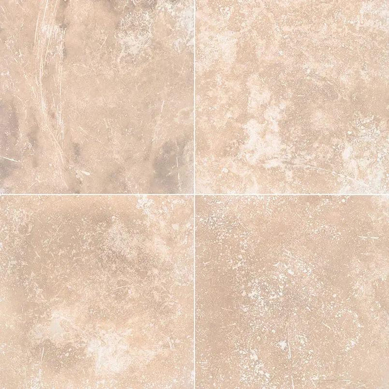 Tuscany Ivory Honed Travertine Tiles 24x24 close up