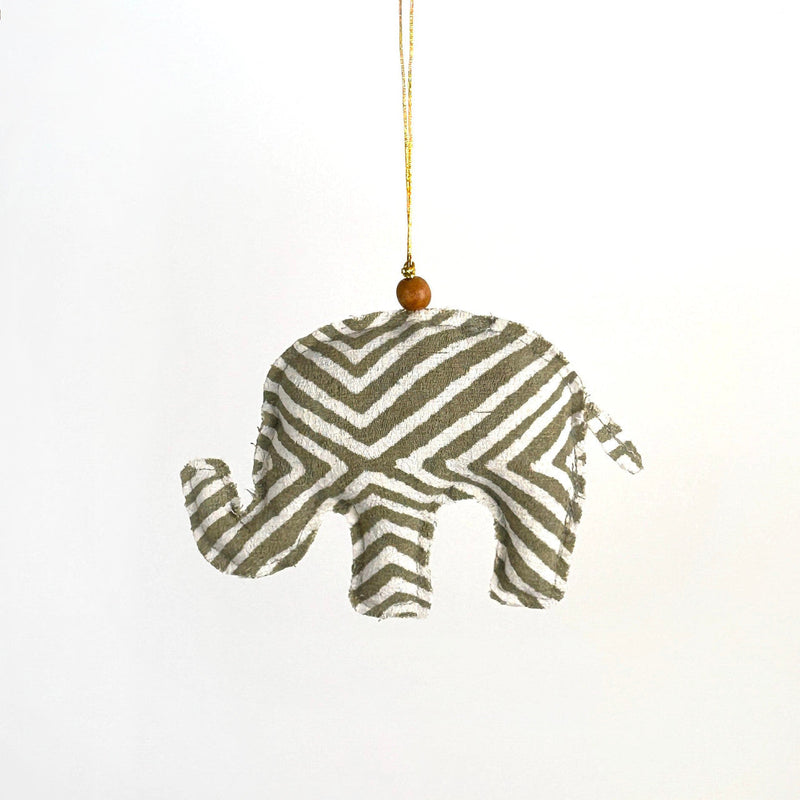 Handmade Batik Safari Animal Christmas Ornaments – Set of 4, photo 4 of 7