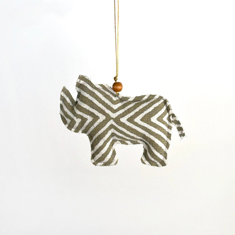 Handmade Batik Safari Animal Christmas Ornaments – Set of 4, photo 6 of 7