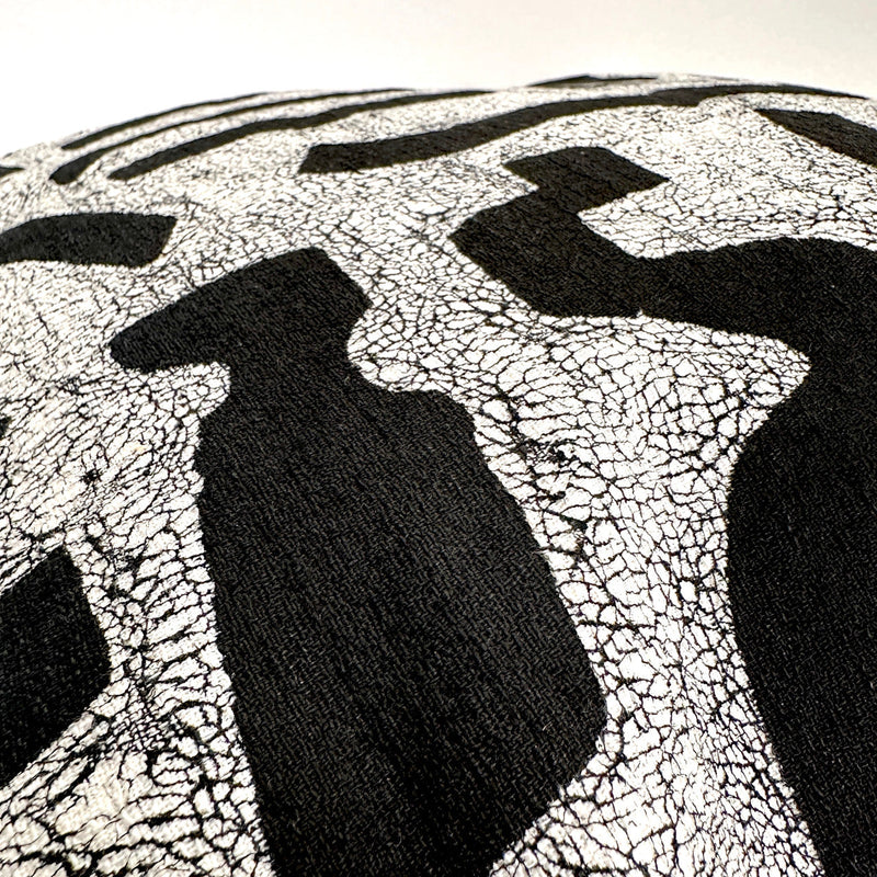 Black + White Bogo Marks Pillow Cover, detail