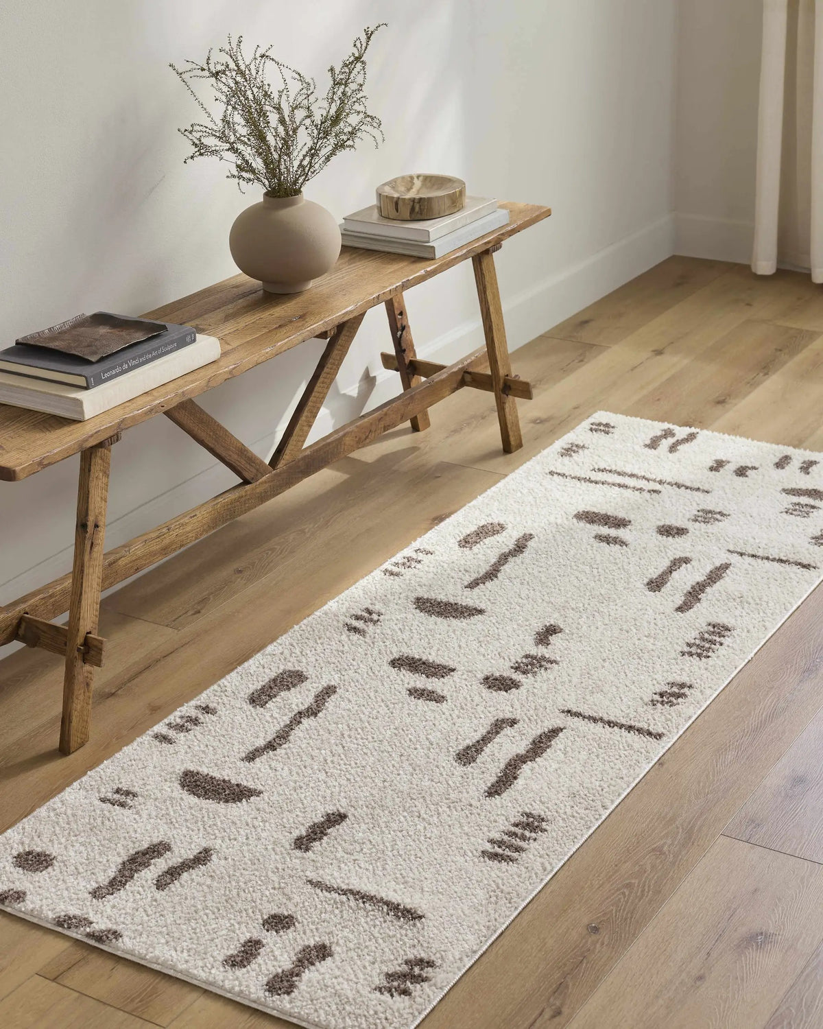 Azriel Brown Washable Area Rug, installed in a room 3