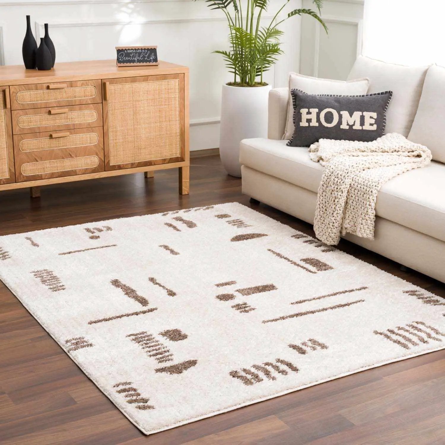 Azriel Brown Washable Area Rug by Boutique Rugs